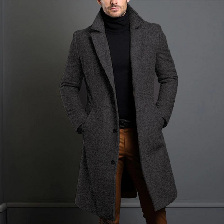 Brunetti's - Long Sleeve Wool Coat With Pockets