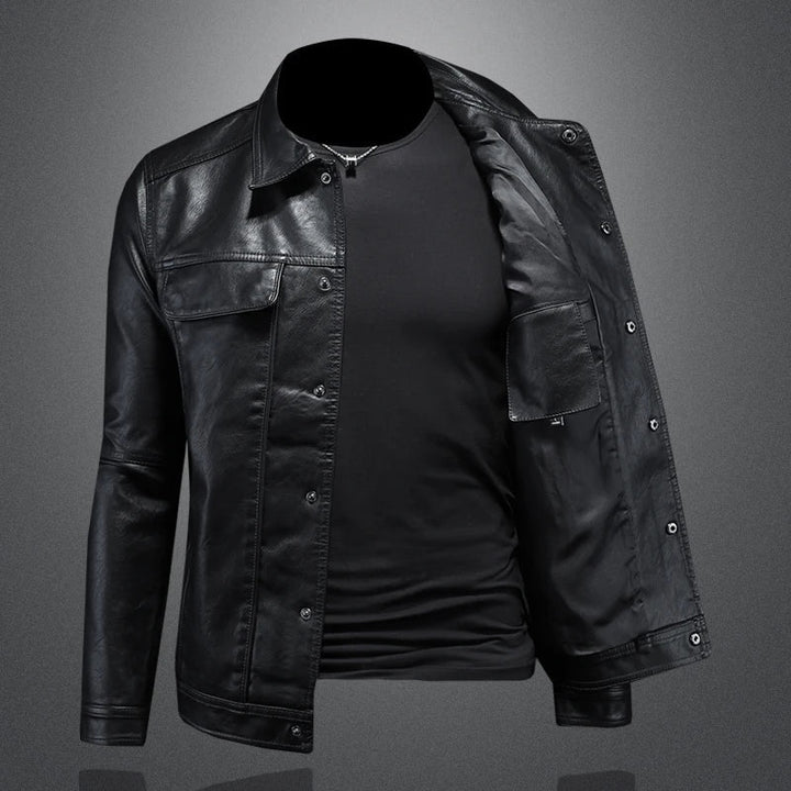 Bruce - Casual Slim Fit Leather Jacket