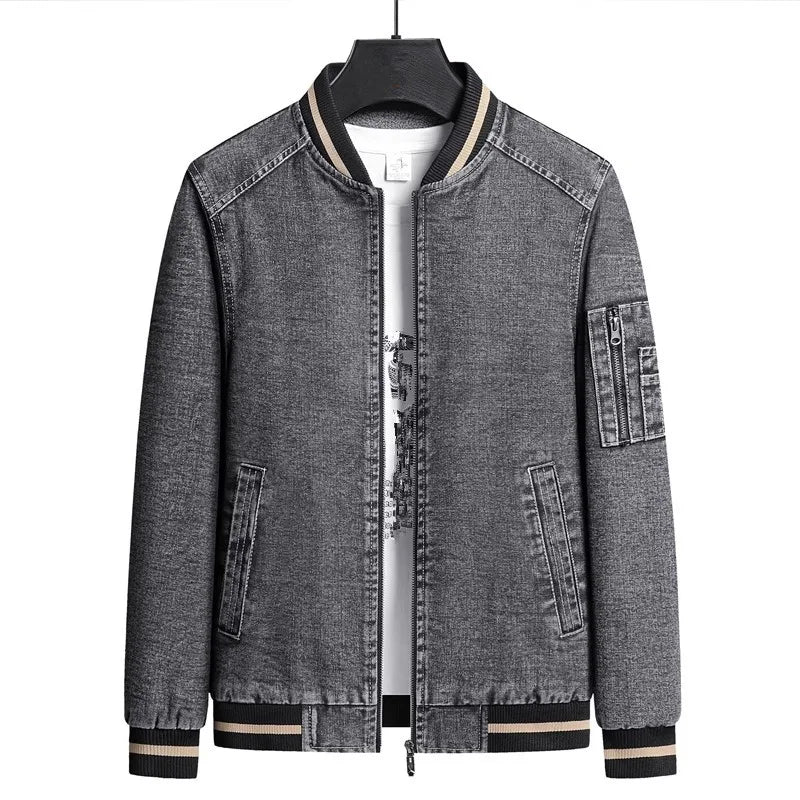 Denim Letterman Jacket