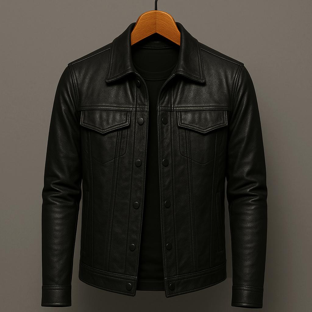 Bruce - Casual Slim Fit Leather Jacket