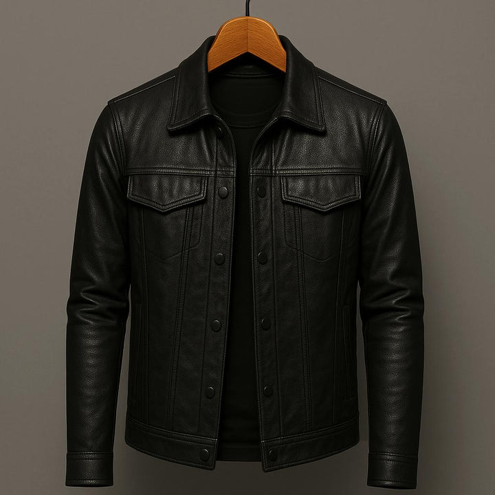 Bruce - Casual Slim Fit Leather Jacket