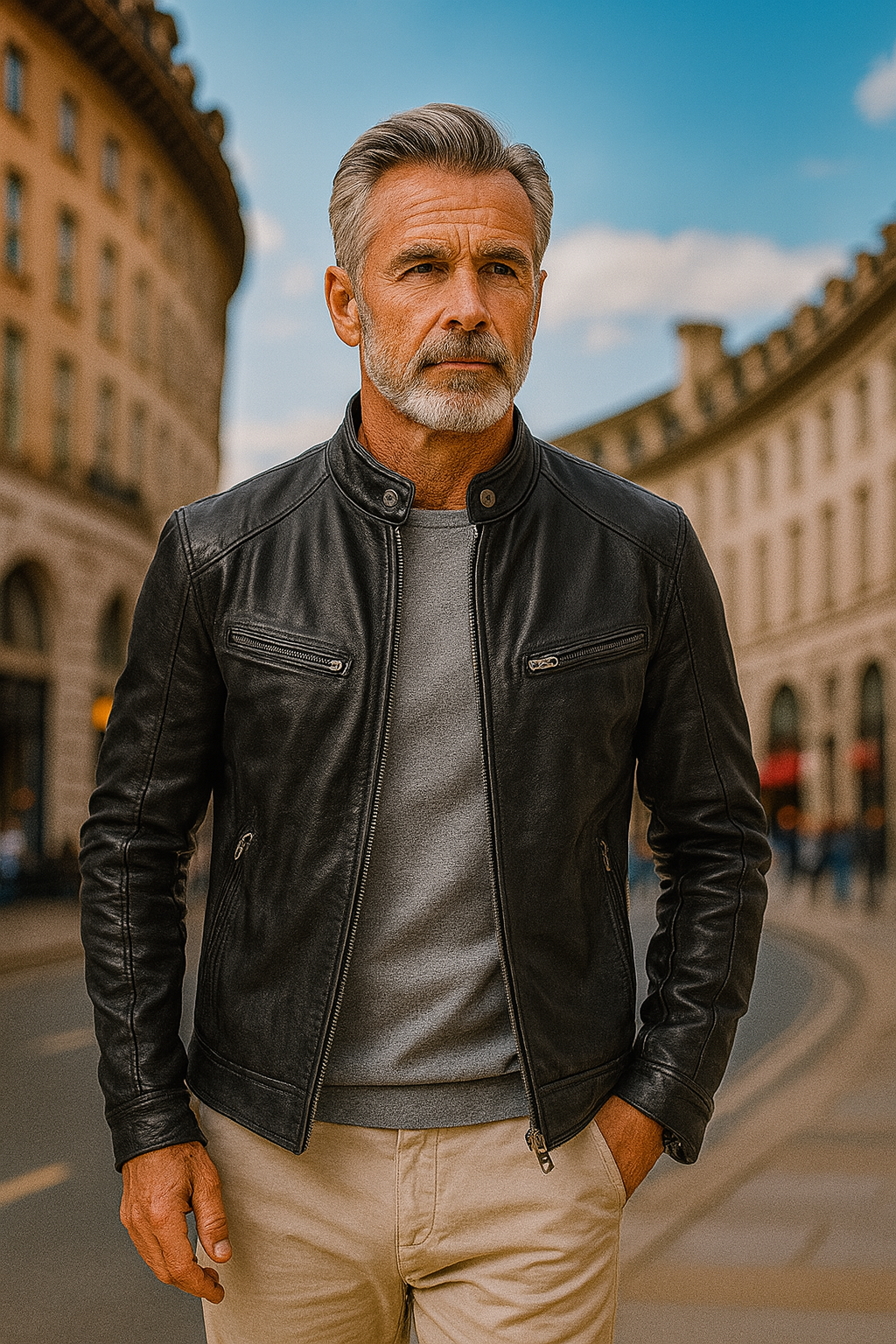 Pigani - Casual Leather Jacket