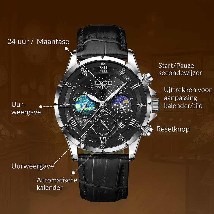 Chic Lunar Phase Timepiece