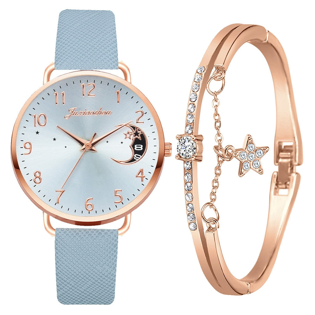 Moon Number Watch and Bracelet Set