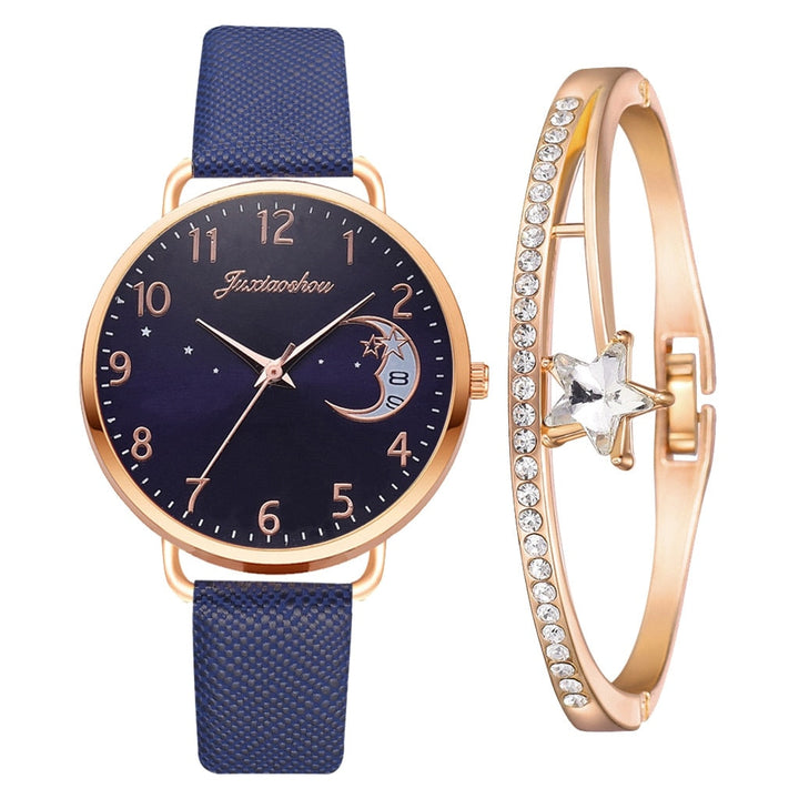 Moon Number Watch and Bracelet Set