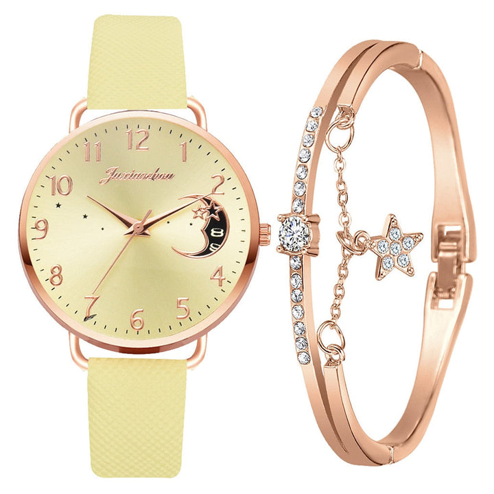 Moon Number Watch and Bracelet Set