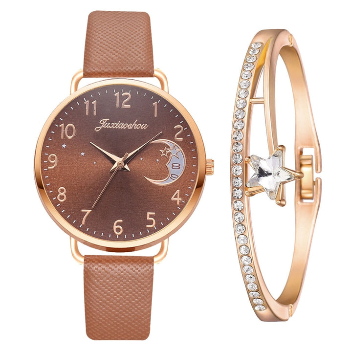 Moon Number Watch and Bracelet Set