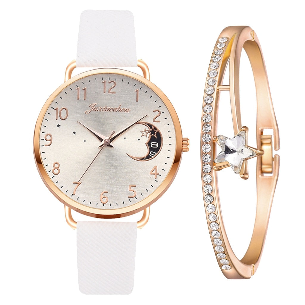 Moon Number Watch and Bracelet Set