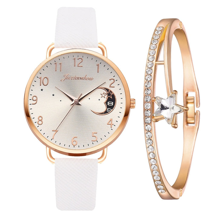 Moon Number Watch and Bracelet Set