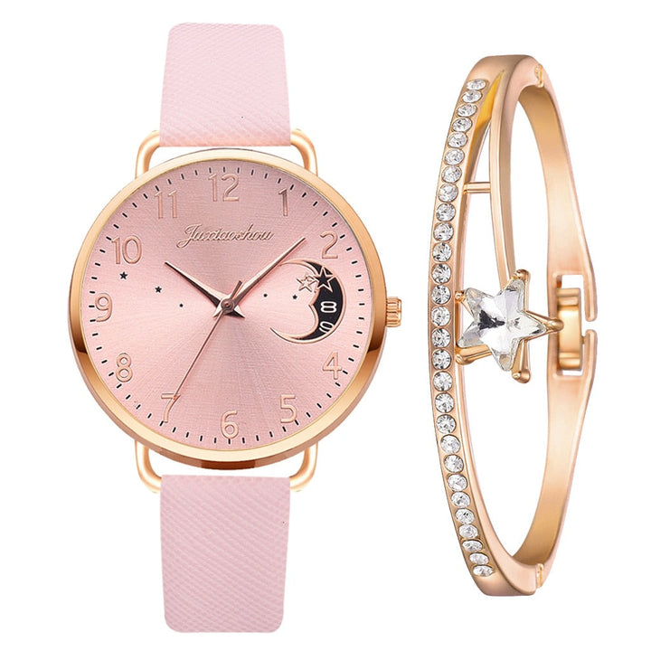 Moon Number Watch and Bracelet Set