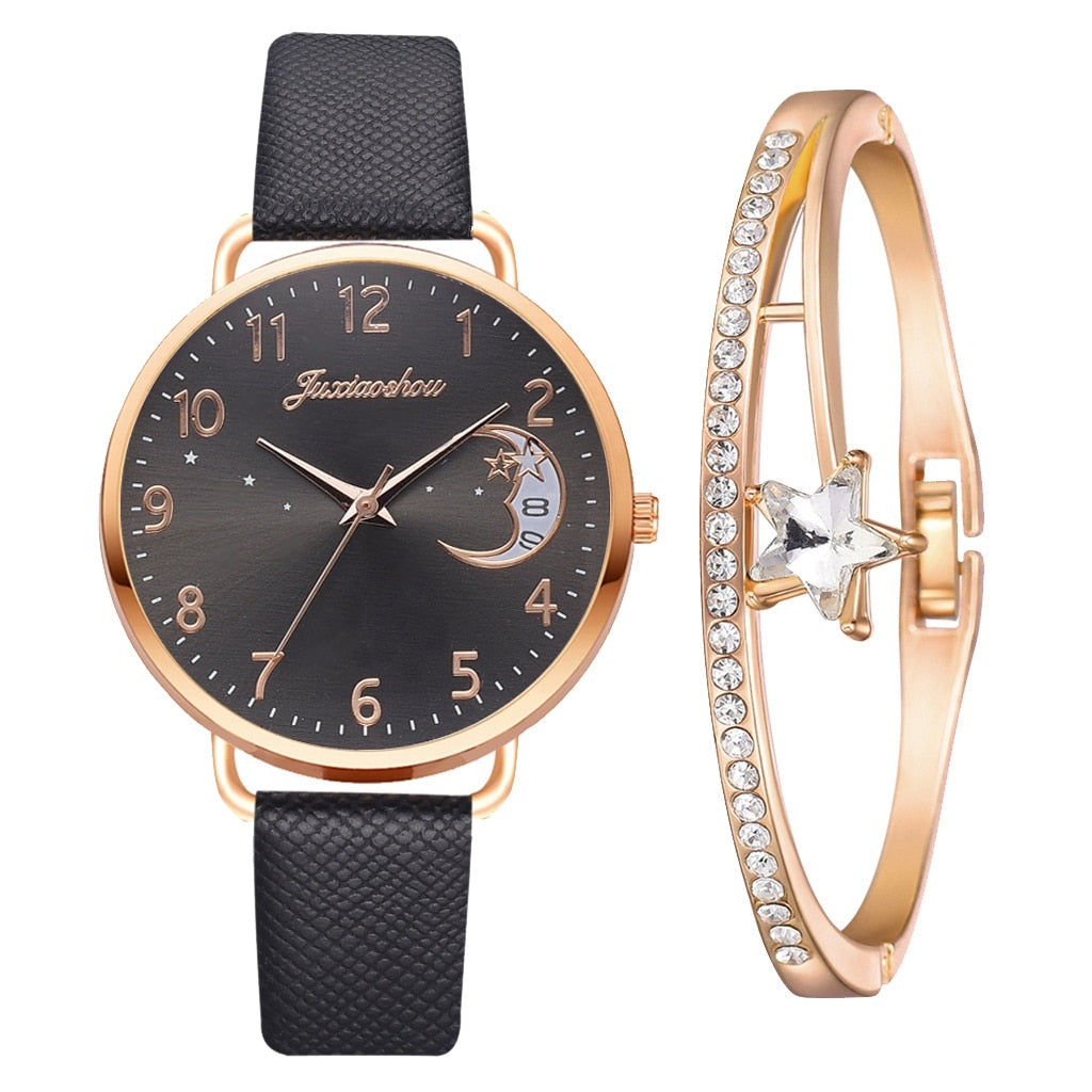 Moon Number Watch and Bracelet Set