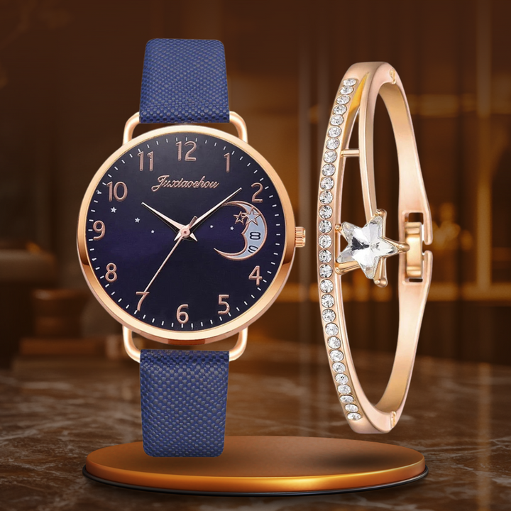 Moon Number Watch and Bracelet Set
