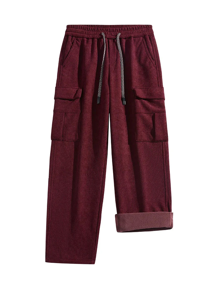 Fleece-Lined Corduroy Sweatpants