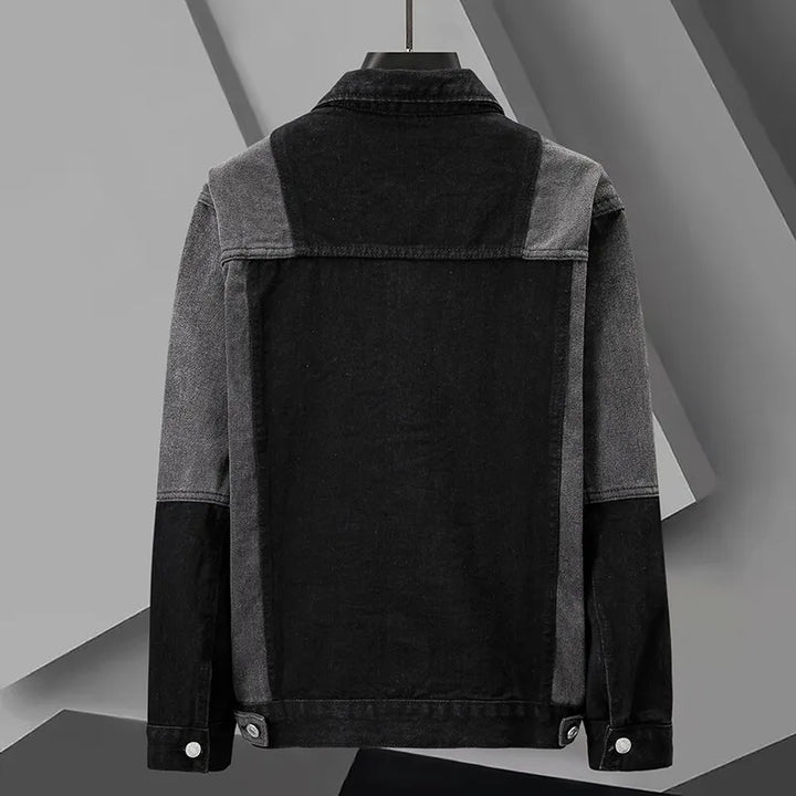Split-Panel Denim Jacket