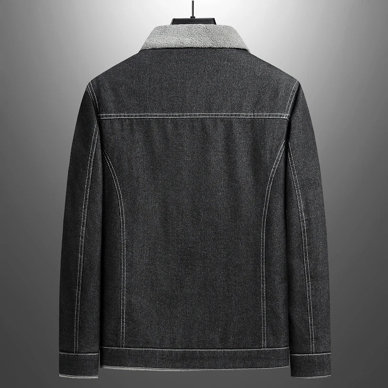 Denim Jacket with Cozy Fleece Lining