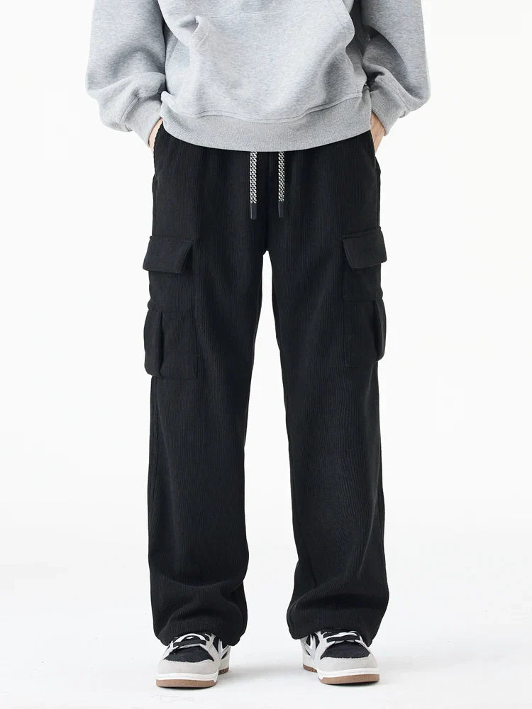 Fleece-Lined Corduroy Sweatpants
