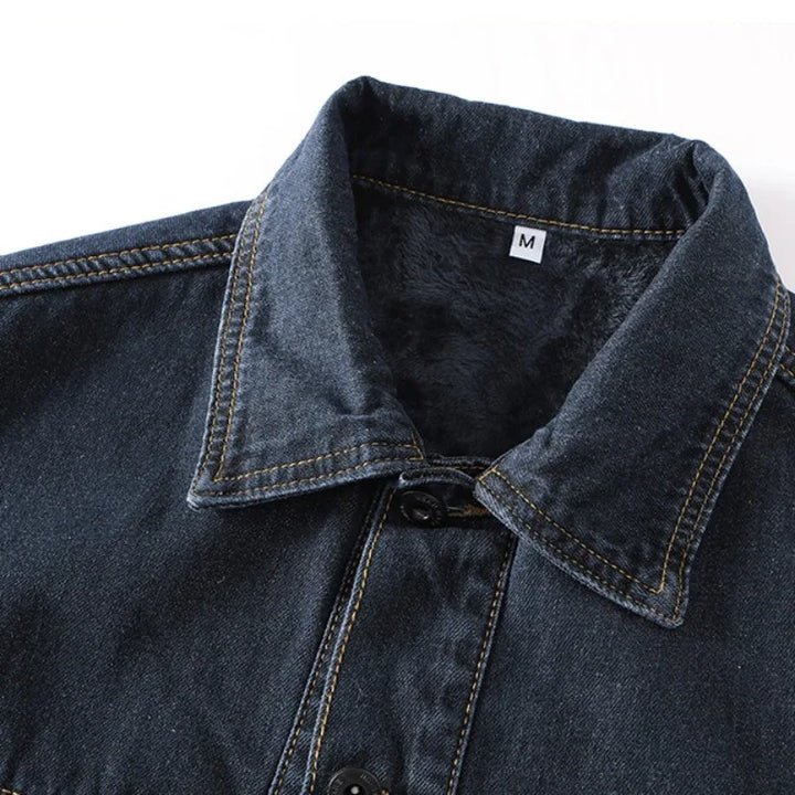 City Style Cargo Denim Jacket