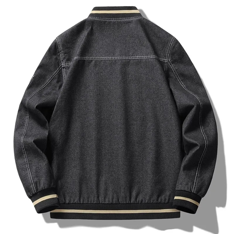 Denim Letterman Jacket