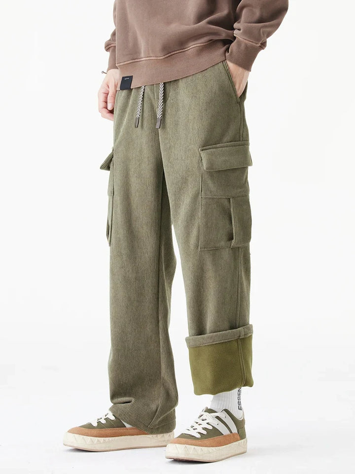 Fleece-Lined Corduroy Sweatpants