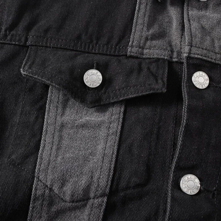 Split-Panel Denim Jacket