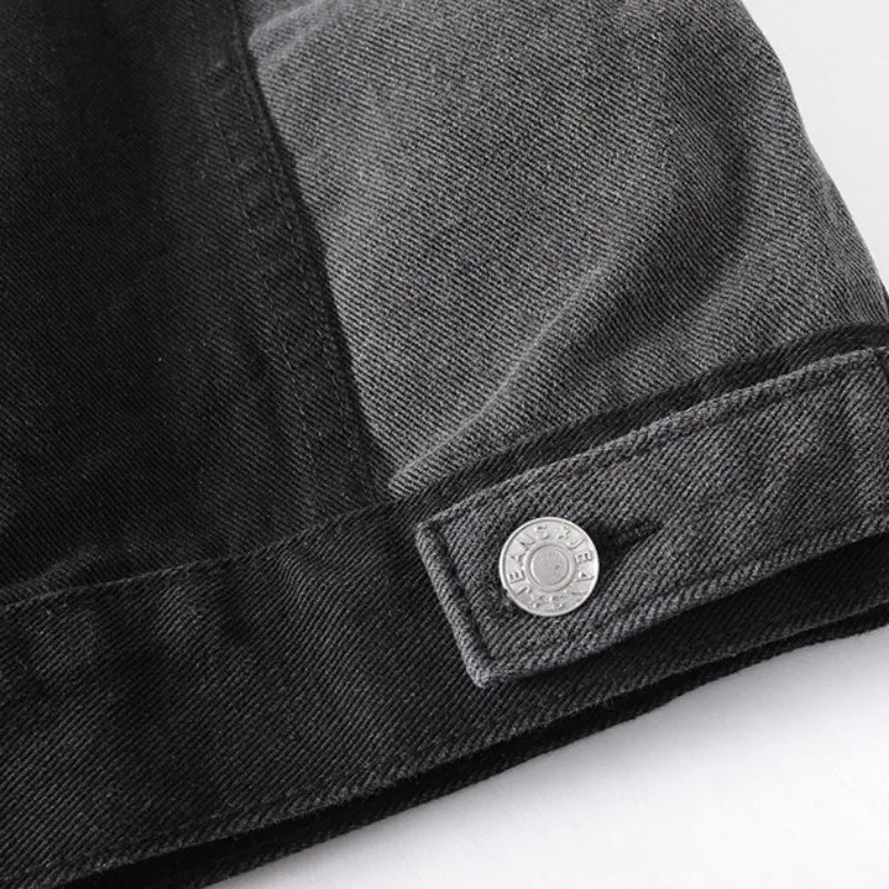 Split-Panel Denim Jacket