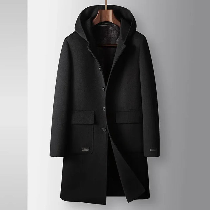Luciano Wool Overcoat with Hood
