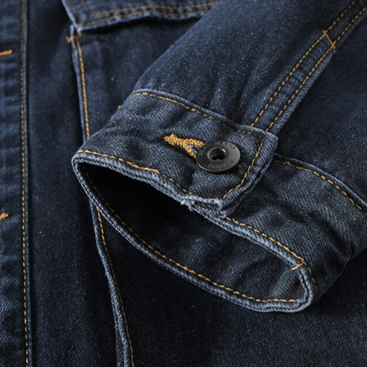 City Style Cargo Denim Jacket