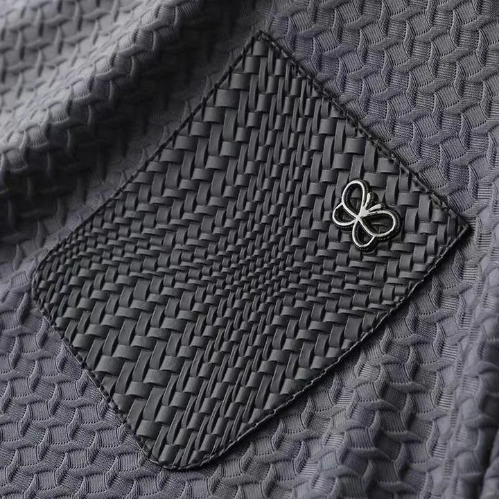 Waffle Knit Jacquard Shirt