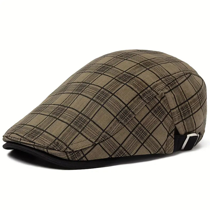 Ashford  - Adjustable Vintage Plaid Beret Cap