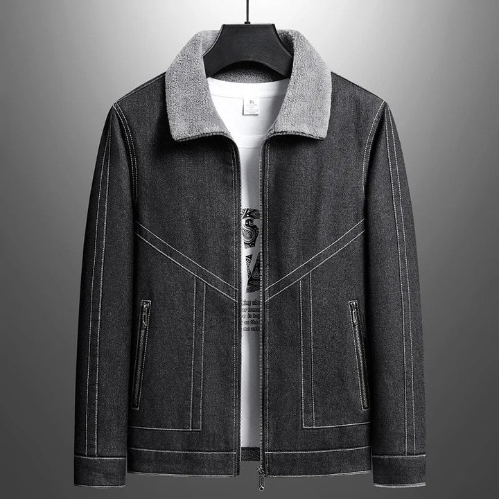 Denim Jacket with Cozy Fleece Lining